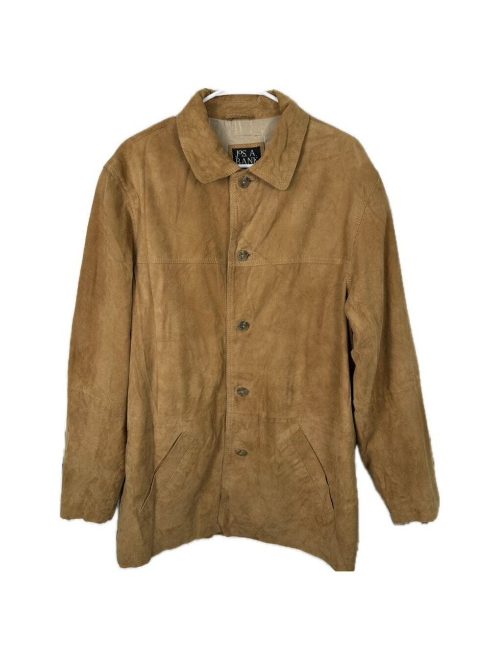 Jos. A. Bank Men’s Tan Suede Leather Button Front Jacket M Tall NWT